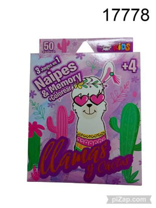 Imagen de NAIPES Y MEMORIA CACTUS Y LLAMAS 1.26